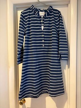 Lilly Pulitzer Navy and White Striped Henley Dress